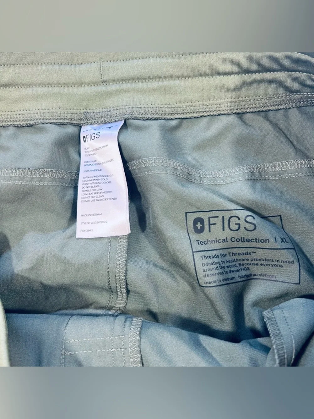 3 Figs Women’s XL Kade Cargo Scrub Pants Nurse Pink Green Maroon Straight Leg - Picture 6 of 6